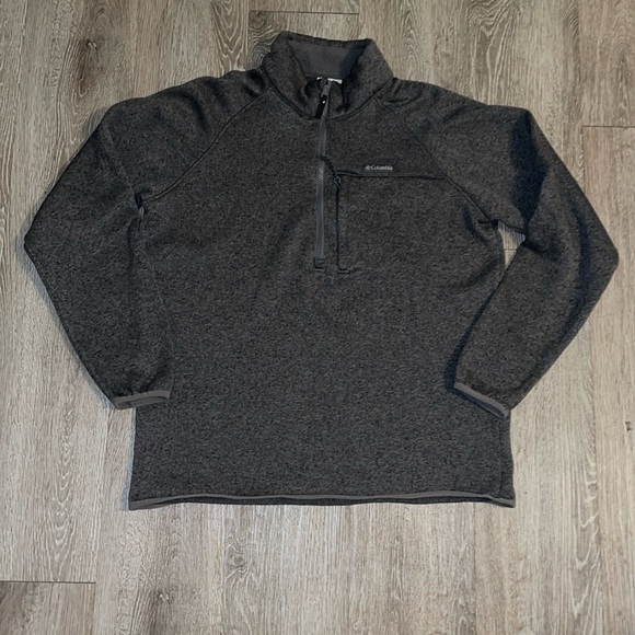 COLUMBIA Hatchet Hill Half Zip Sweater Fleece Dark Gray Mens SZ large outdoor - Picture 3 of 12